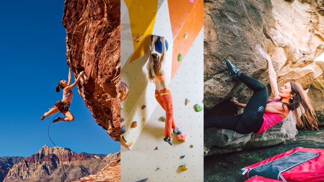 What are the 4 main types of climbing?